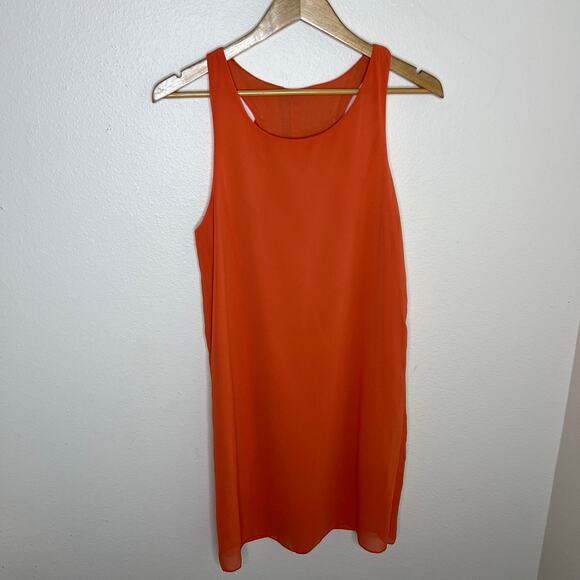 Burnt Orange Sleeveless Lined Dress Small - Picture 1 of 9